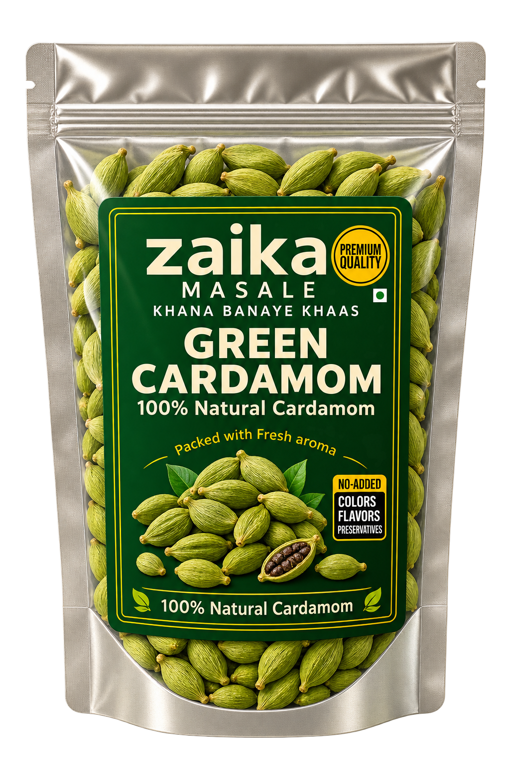 Zaika Masale Premium Green Cardamom | Rich Color, Bold Flavor & Authentic Indian Spice
