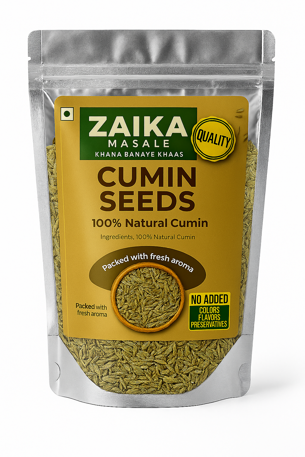 Zaika Masale Premium Cumin Seeds (Jeera) | Fresh Whole Jeera for Cooking & Seasoning