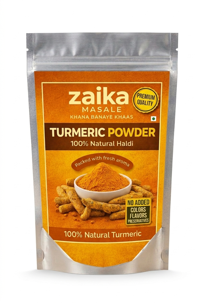 Zaika Masale Premium Turmaric Powder | Rich Color, Bold Flavor & Authentic Indian Spice
